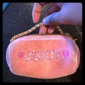 Juicy couture pink fuzzy keychain
